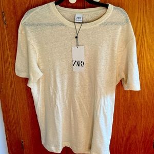 NWT Zara Cotton/Linen T-Shirt